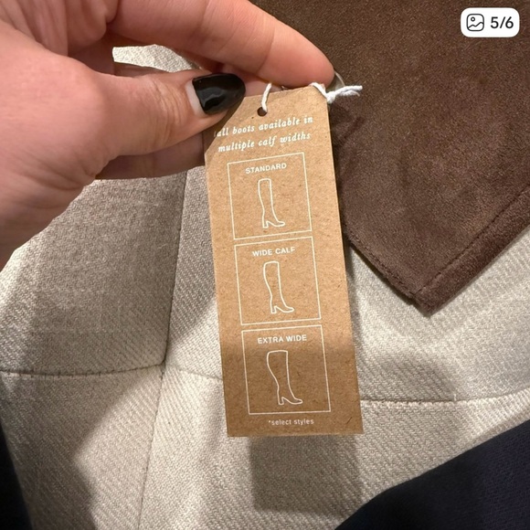 Dolce vita Brown Suede wide calf Knee-High Women's Boots - Picture 5 of 6